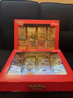 2x Pokemon 4 Mini Tins + 4 Promo Cards Bundle - 151 SAMS CLUB EXCLUSIVE Machamp - Image 1