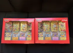 2x Pokemon 4 Mini Tins + 4 Promo Cards Bundle - 151 SAMS CLUB EXCLUSIVE Machamp - Image 2