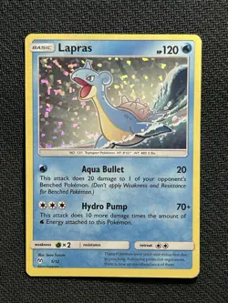 2019 Pokemon TCG Lapras 5/12 Rare McDonald's Anniversary Promo Holo Card - Image 1