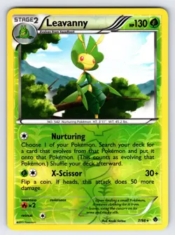 Leavanny 7/98 2011 B&W Emerging Powers Pokemon Card Reverse Holo Rare - Nm/Vlp - Image 1