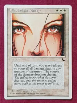 Magic The Gathering CHRONICLES BLOOD OF THE MARTYR white card MTG - Image 1