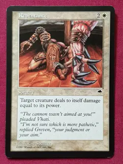 Magic The Gathering TEMPEST REPENTANCE white card MTG - Image 1