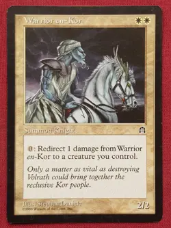 Magic The Gathering STRONGHOLD WARRIOR EN-KOR white card MTG - Image 1