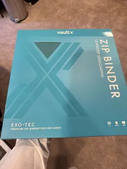 Vault X Neon Blue 12-Pocket Side Load Exo-Tec Zip Binder - 480 Cards BRAND NEW - Image 1