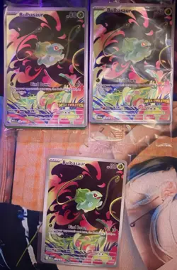 Bulbasaur Basic Pokemon Card - PLUS TWO PROMO CARD-MEGA EVOLUTION-133/132-IR - Image 1