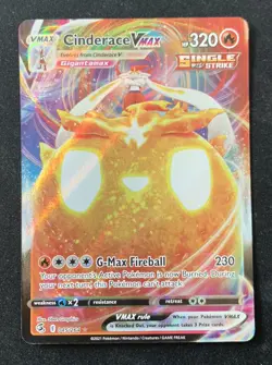 Cinderace VMAX 045/264 Fusion Strike Ultra Rare Holo Pokemon TCG Card NM - Image 1