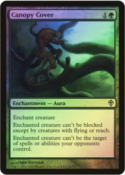 MTG x1 FOIL CANOPY COVER 1x LP-EX Worldwake WWK #98 (Free Shipping!!) EDH Magic - Image 1