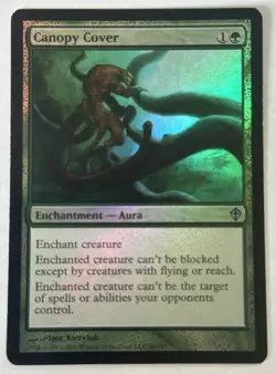 MTG x1 FOIL CANOPY COVER 1x LP-EX Worldwake WWK #98 (Free Shipping!!) EDH Magic - Image 2