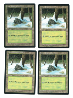 4x (NM) SNOW COVERED FOREST Ice Age Magic the Gathering Wizards of the Coast - Image 1