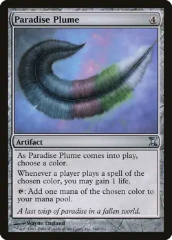 1x Paradise Plume - NM (pack fresh) - Time Spiral - SPARROW MAGIC mtg - Image 1