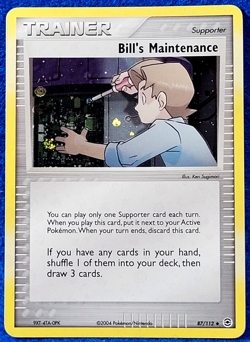 Bills Maintenance EX Fire Red Leaf Green NM 87/112 Holo Pokemon Uncommon 2004 - Image 2