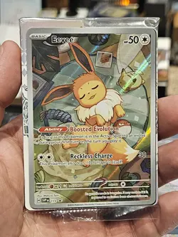 Pokemon TCG Eevee Prismatic Evolutions SVP 173 BlackStar Promo SEALED + Dividers - Image 1
