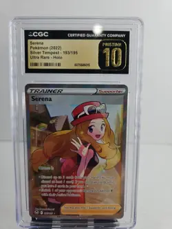 2022 Pokemon Serena Silver Tempest 193/195 ULTRA RARE CGC PRISTINE 10 - Image 1