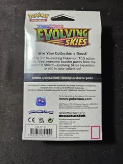 Pokemon TCG Sword & Shield Evolving Skies 3 Booster Pack Hanger Box - Sealed - Image 3