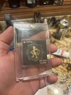 Mewtwo 24k Gold Plated Sticker Korean Striking Candy Pokemon Pack fresh! - Image 1