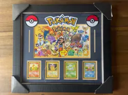 Framed Pokemon Collector Set, plus patches - Image 1