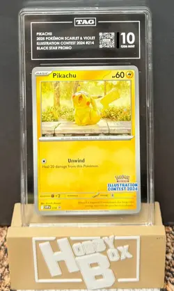 2025 POKEMON SVP EN-SV BLACK STAR PROMO ILLUSTRATION CONTEST 2024 PIKACHU TAG 10 - Image 1