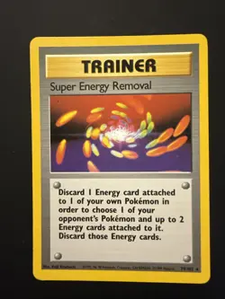 Pokemon TCG Super Energy Removal Base Set 79/102 Regular Unlimited Rare LP - Image 1
