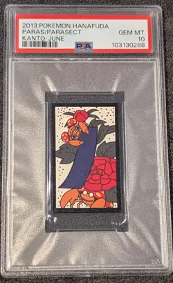 2013 POKEMON HANAFUDA KANTO JUNE PARAS/PARASECT PSA 10 - Image 1