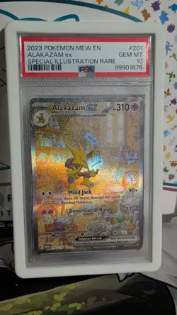 POKEMON ALAKAZAM EX SIR 201/165 SCARLET & VIOLET 151 - PSA 10 GM MINT - Image 1