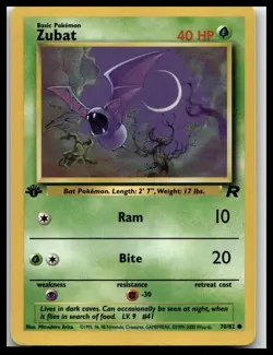 Pokemon TCG Team Rocket 1st Edition Zubat 70/82 - Pack Fresh NM - Image 1