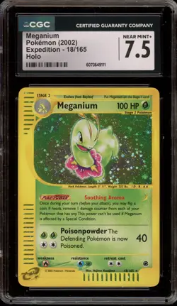 Pokemon Meganium Expedition Holo Rare #18 CGC 7.5 - Image 1