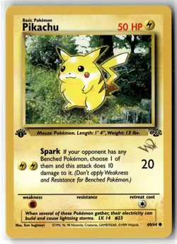 Pikachu [W Stamped] 60/64 Promo Regular Pokemon WOTC Vintage NM/LP - Image 1