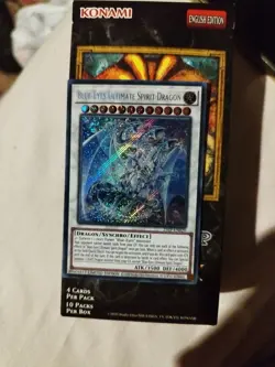 Yugioh Blue-Eyes Ultimate Spirit Dragon 25LP-EN020 Secret Rare Emblazoned - Image 1