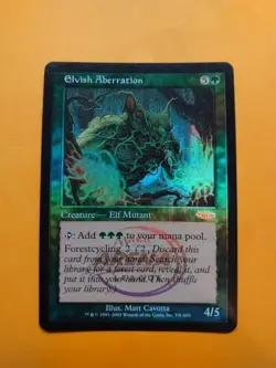 Elvish Aberration. rare elf mutant Magic the Gathering Card. foil DCI PROMO - Image 1
