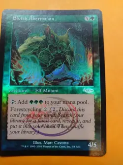 Elvish Aberration. rare elf mutant Magic the Gathering Card. foil DCI PROMO - Image 2
