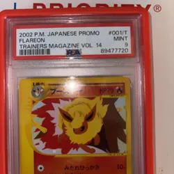 Pokemon PSA 9 Card Flareon Trainers Magazine Vol 14 001/T Promo OCG Japanese tcg - Image 2