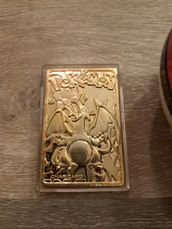 Pokemon 23k Gold Plated Charizard Trading Card & Pokeball -Limited Edition - Image 2