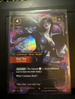 Riftbound TCG League Of Legends Origins Epic Kai'sa Survivor 039/298 NM Card - Image 1