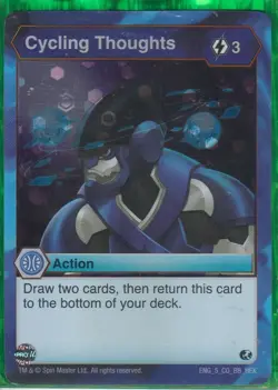 1 x Bakugan Battle Brawlers Cycling Thoughts Action Card - ENG 5 CO BB HEX New - Image 1