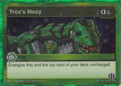 1 x Bakugan Battle Planet Trox's Moxy Flip Card - ENG 185 RA BB HEX New - Image 1