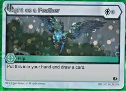 1 x Bakugan Battle Brawlers Light as a Feather Flip Card - ENG 162 RA BB HEX - Image 1