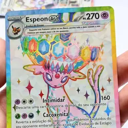 Pokemon TCG Umbreon ex & Espeon ex Promo Set Prismatic Portuguese Rare Card - Image 5