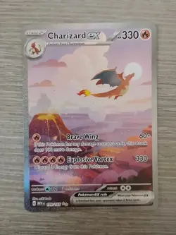 Pokemon TCG Charizard EX 151 Ultra Rare Card Scarlet & Violet Series 199/165 - Image 1