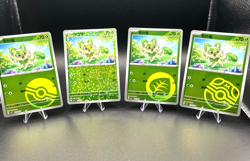 Sprigatito 4 Card Lot Pokemon Chinese 4 Differernt Holos Gem Pack Horizon - Image 1