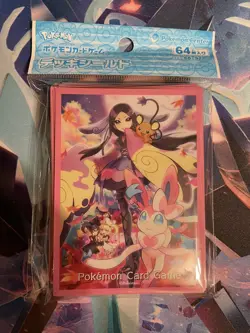 Pokemon Center Japan Gym Leader Valerie and Sylveon Card Sleeves 64 ct - Image 1