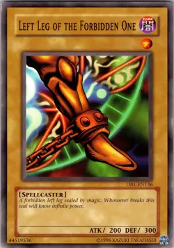 Yu-Gi-Oh TCG Left Leg Of The Forbidden One DB1-EN136 Unlimited Common Card LP-NM - Image 1