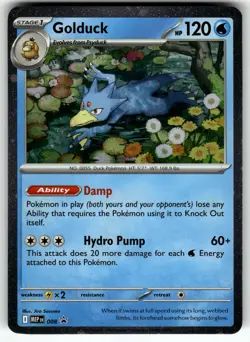 Golduck - 008 ME: Mega Evolution Promo NM Pokemon Card TCG - Image 1