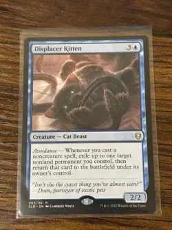 Displacer Kitten Commander Legends: Battle for Baldur's Gate CLB 063 MTG Magic - Image 1