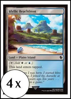 MTG - 4 x Idyllic Beachfront - Playset 4x x4 - Final Fantasy Commander - Image 1
