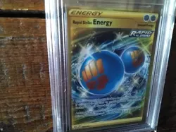 Pokemon vmax gold secret graded art sr rapid strike energy 182/163 v ex Card b24 - Image 2