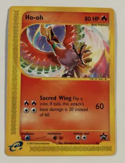 Pokemon Card Ho-oh Wizards of the Coast Series #52 Black Star Promo MP - Image 1