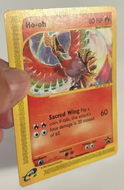 Pokemon Card Ho-oh Wizards of the Coast Series #52 Black Star Promo MP - Image 2