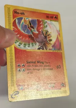 Pokemon Card Ho-oh Wizards of the Coast Series #52 Black Star Promo MP - Image 4