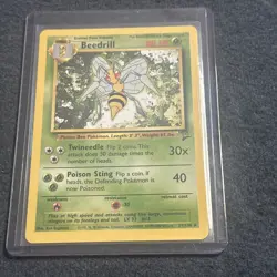 Pokemon TCG Beedrill 021/130 Base Set 2 Rare Vintage Near Mint! - Image 1