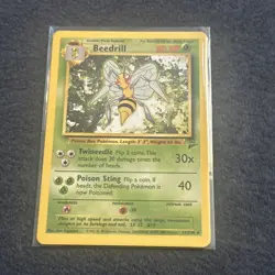 Pokemon TCG Beedrill 021/130 Base Set 2 Rare Vintage Near Mint! - Image 3